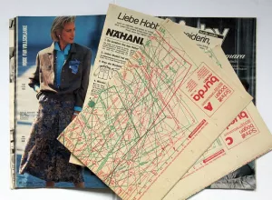 Burda 1/1986 -N- střihové přílohy