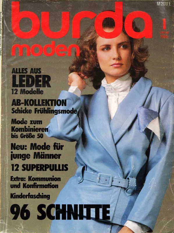 Burda 1/1986 -N- časopis se střihy