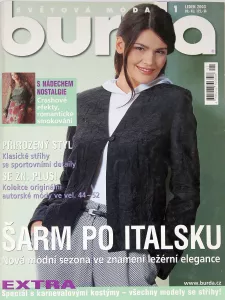 Burda 1/2003 -CZ- časopis se střihy