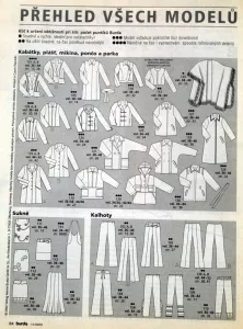 Burda 11/2002 -CZ- přehled střihů 1