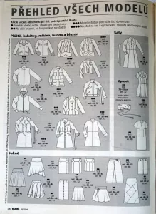 Burda 8/2004 -CZ- přehled střihů 1