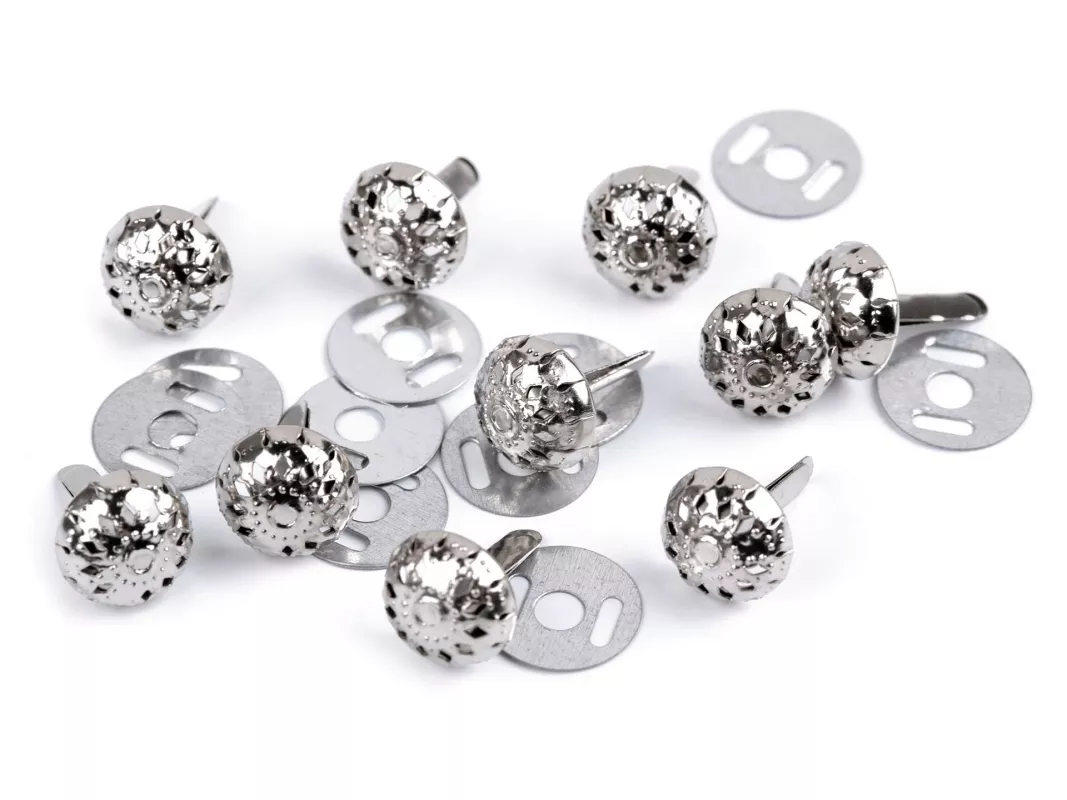 Hřeb dvounožkový / kovové nožičky na kabelky filigrán Ø10 mm