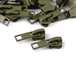 Jezdec ke kostěným zipům 5 mm - zelená khaki