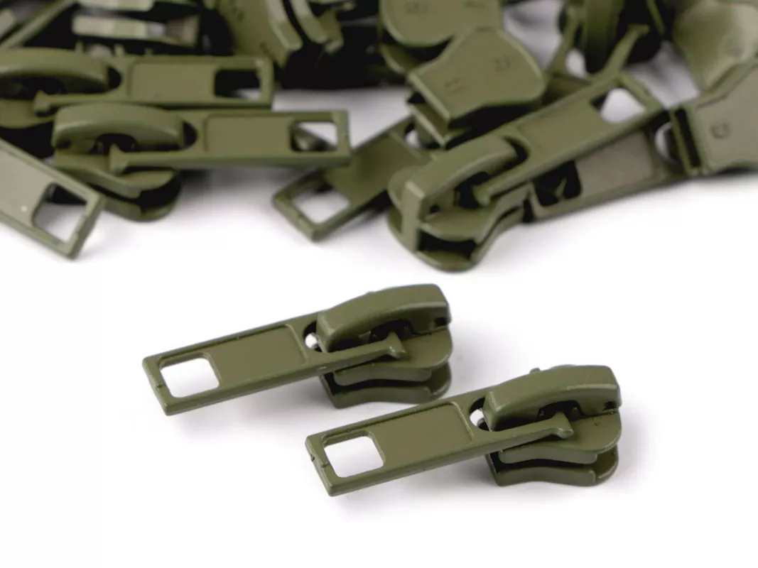 Jezdec ke kostěným zipům 5 mm - zelená khaki