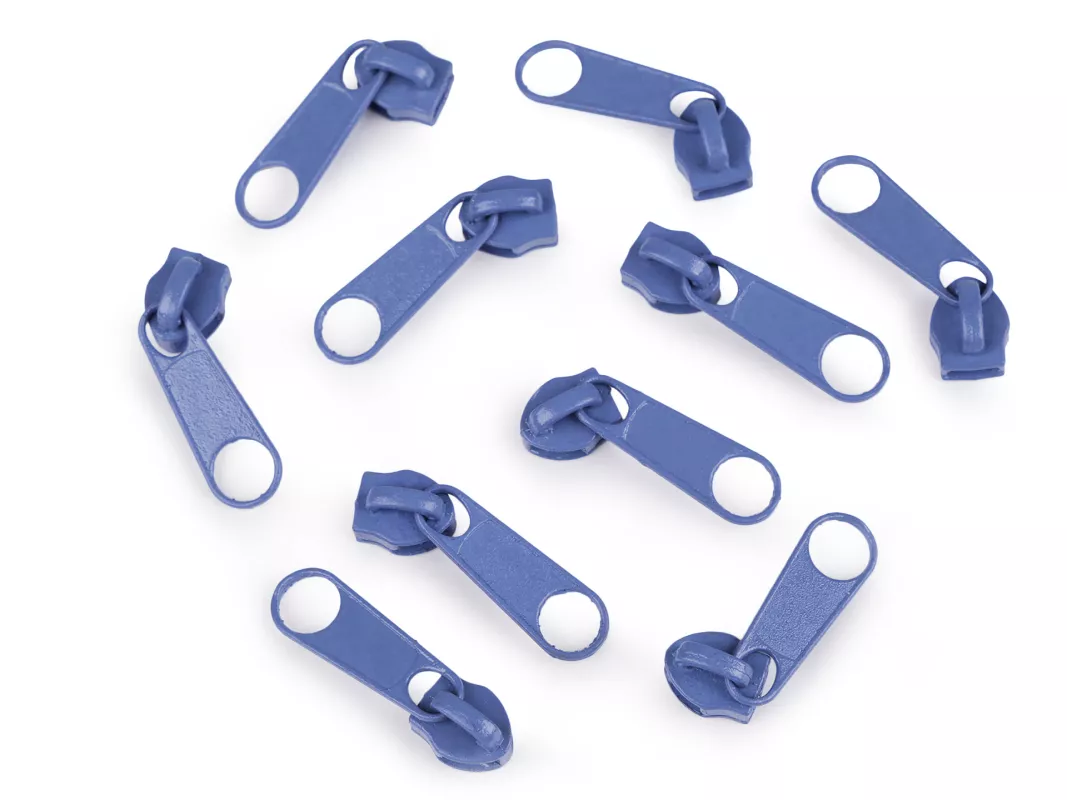 Jezdec ke spirálovým zipům - 5 mm - modrá