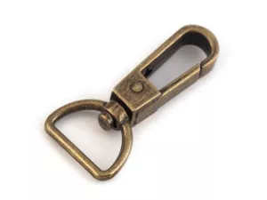 Karabina kovová s obrtlíkem průvlek 20 mm - staromosaz