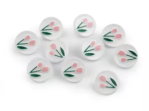 Knoflík tulipány velikost 28