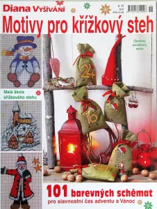 Motivy pro Křížkový steh č. 11 -CZ- 101 barevných schémat pro téma Vánoce
