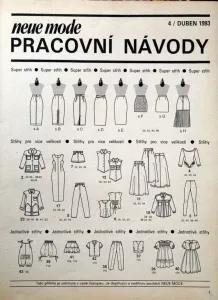 Neue Mode 4/1993 -CZ- přehled střihů 1