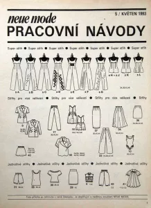 Neue Mode 5/1993 -CZ- přehled střihů 1