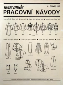 Neue Mode 6/1993 -CZ- přehled střihů 1