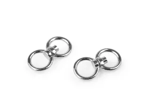 Průvlek otočný na kabelku / obrtlík 17x33 mm - nikl