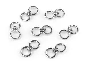 Průvlek otočný na kabelku / obrtlík 17x33 mm - nikl