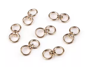 Průvlek otočný na kabelku / obrtlík 17x33 mm - růžové zlato