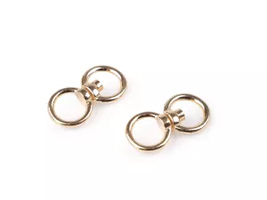 Průvlek otočný na kabelku / obrtlík 17x33 mm - růžové zlato