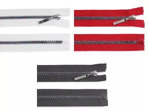 Zip kostěný No5 "Písmenka" délka 50 cm - 3 barvy