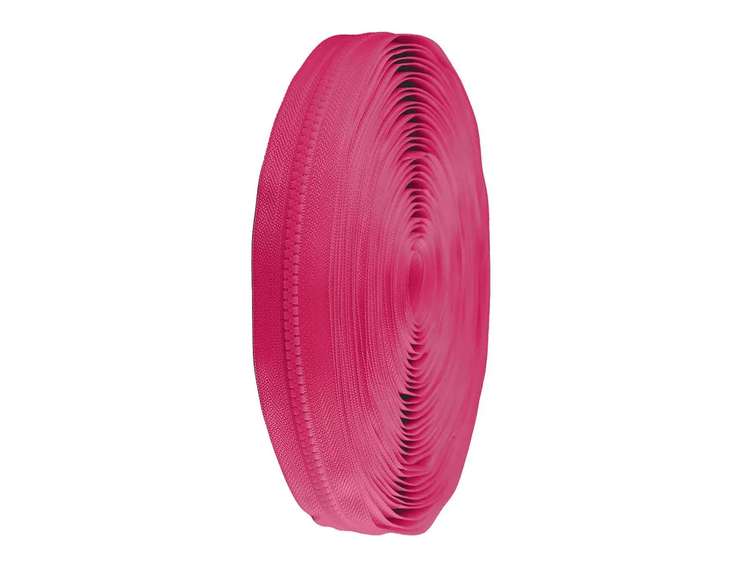 Zip kostěný No5 metráž - růžová (pink)