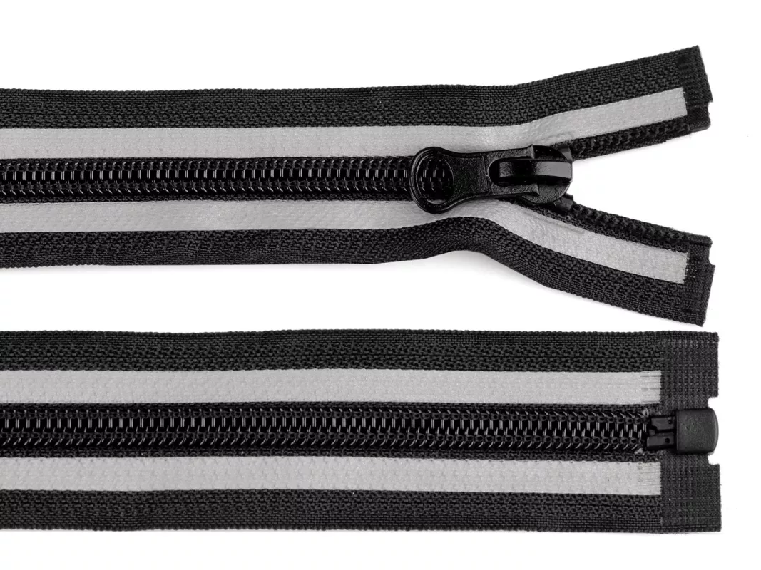 Zip spirálový No 5 reflexní délka 60 cm - černý