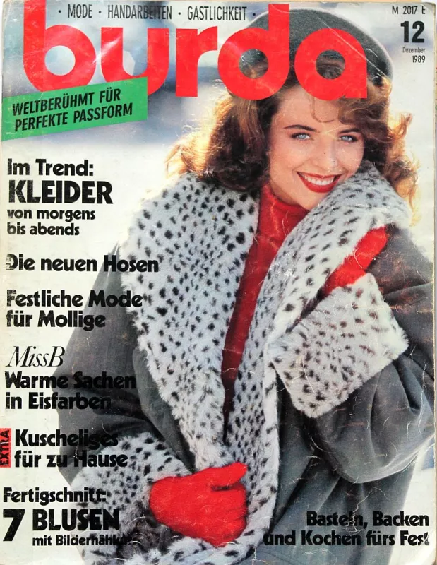 Burda 12/1989 -N- časopis se střihy