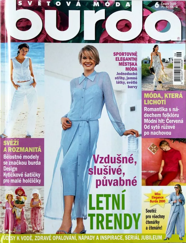 Burda 6/2000 -CZ- časopis se střihy