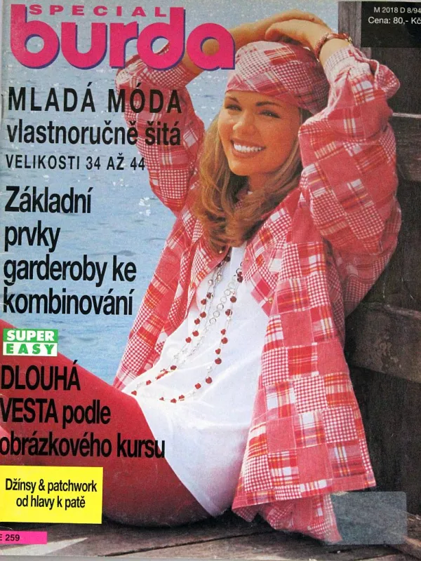 Burda - Mladá móda 8/1994 -CZ- časopis se střihy
