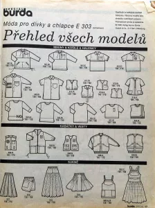 Burda - Móda pro dívky a chlapce jaro/léto 1995 -CZ- přehled modelů 1