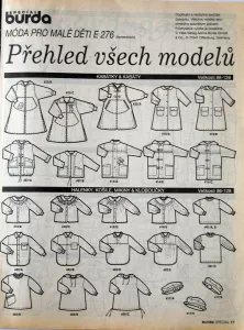 Burda - Móda pro malé děti podzim/zima 1994 -CZ- přehled střihů 1