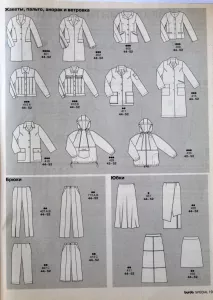 Burda PLUS 1/2001 -R- přehled střihů 2