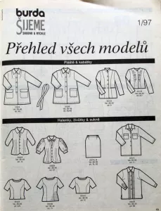 Burda - Šijeme snadno a rychle 1/1997 -CZ- přehled střihů 1