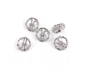 Knoflík kovový velikost 24" - nikl