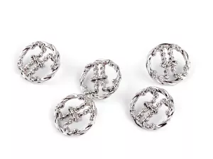 Knoflík kovový velikost 32" - nikl