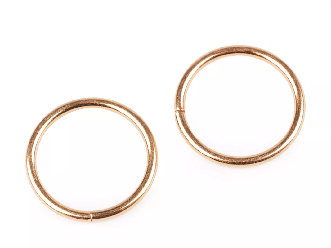 Kroužek Ø30 mm - růžové zlato