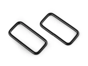Průvlek / vsuvka šíře 32 mm na koženou galanterii - černý lak