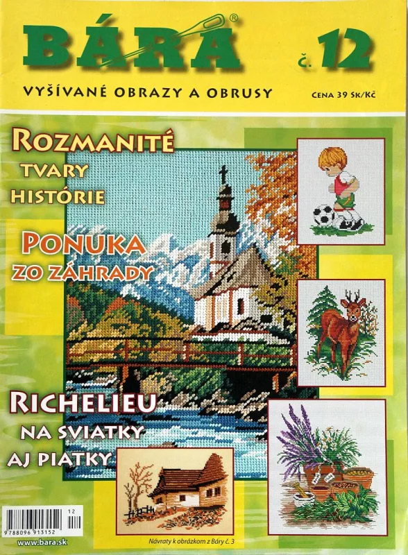 Bára č. 12 -Sk- časopis vyšívané obrazy a ubrusy