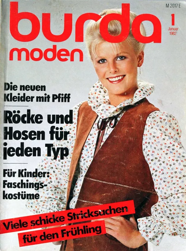 Burda 1/1982 RETRO -N- časopis se střihy