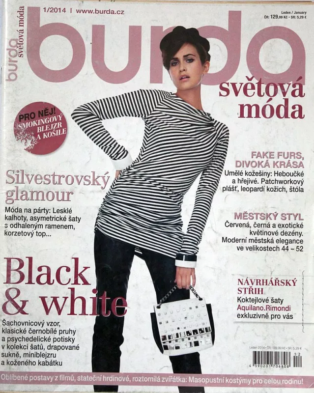 Burda 1/2014 -CZ- časopis se střihovou přílohou