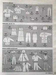 Burda 1/2017 -CZ- přehled střihů 2