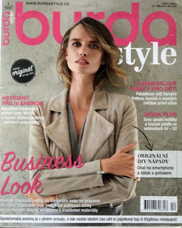 Burda 1/2017 -CZ- časopis se střihovou přílohou