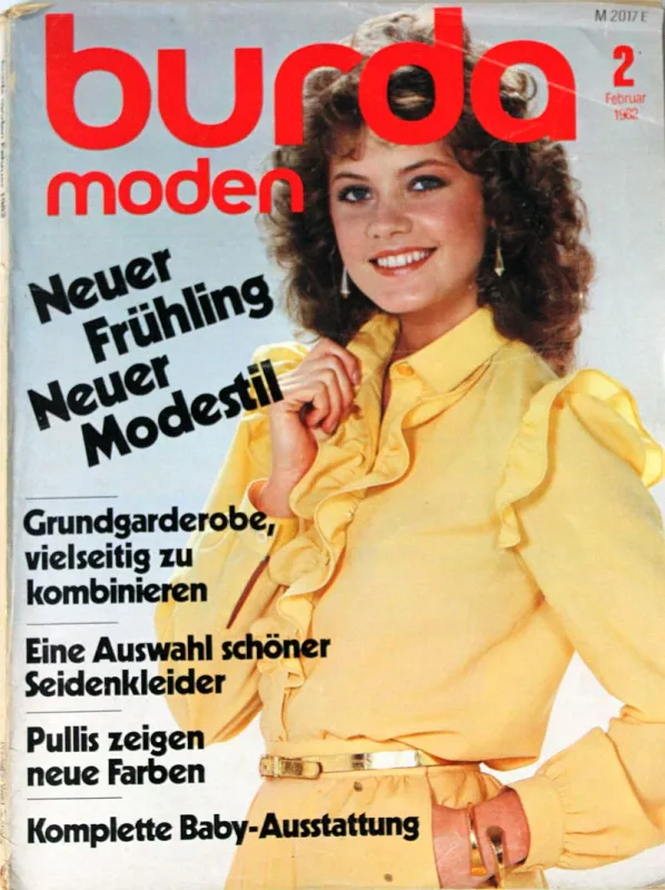 Burda 2/1982 -N- RETRO - časopis se střihy