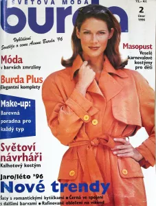 Burda 2/1996 -CZ- časopis se střihovou přílohou