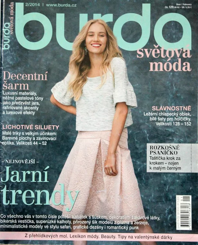 Burda 2/2014 -CZ- časopis se střihovou přílohou
