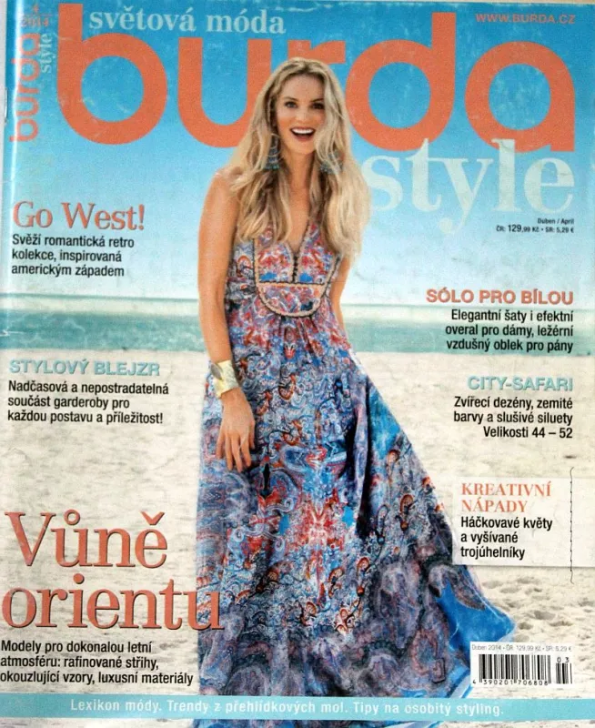 Burda 4/2014 -CZ- časopis se střihovou přílohou