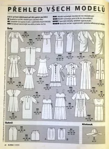 Burda 5/2009 -CZ- časopis se střihovou přílohou Burda 5/2009 -CZ- přehled střihů 1