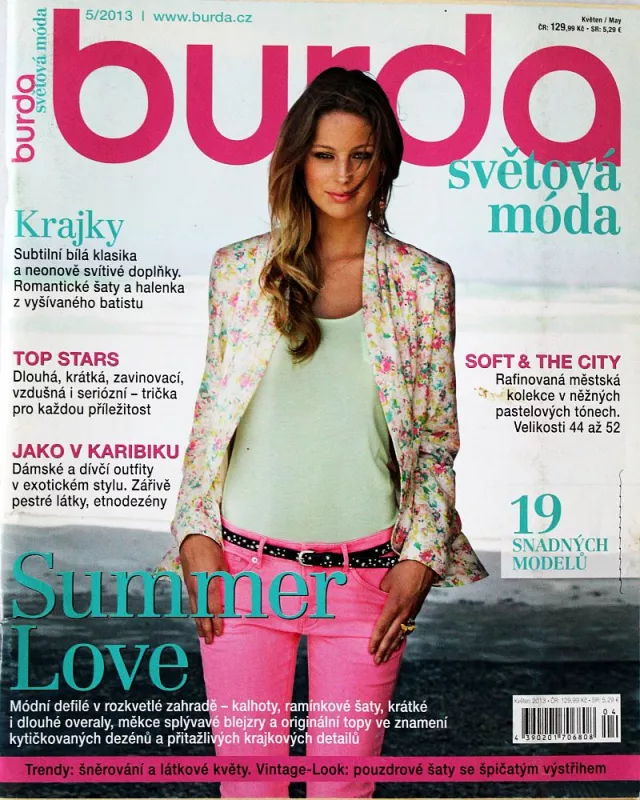 Burda 5/2013 -CZ- časopis se střihovou přílohou
