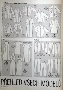 Burda 6/1999 -CZ- přehled střihů 1