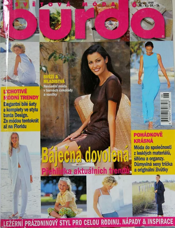 Burda 6/1999 -CZ- časopis se střihovou přílohou