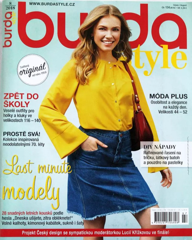 Burda 8/2018 -CZ- časopis se střihy