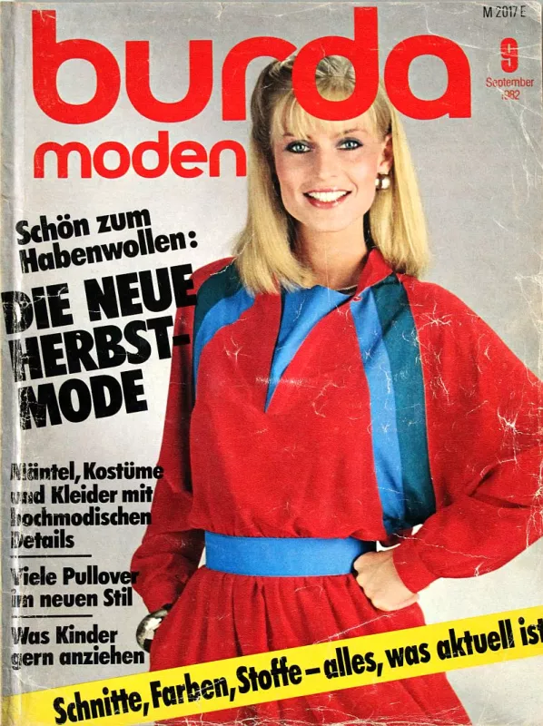 Burda 9/1982 -N- časopis se střihy 