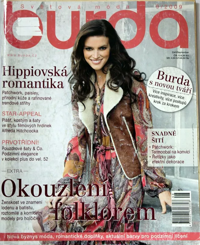 Burda 9/2009 -CZ- časopis se střihovou přílohou
