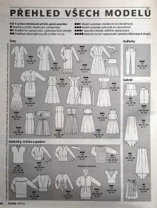 Burda 9/2014 -CZ- časopis se střihovou přílohou Burda 9/2014 -CZ- přehled střihů 1